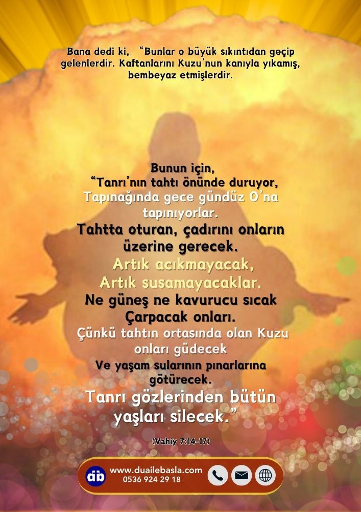 Vahiy 7 Artık acıkmayacak, susamayacaklar