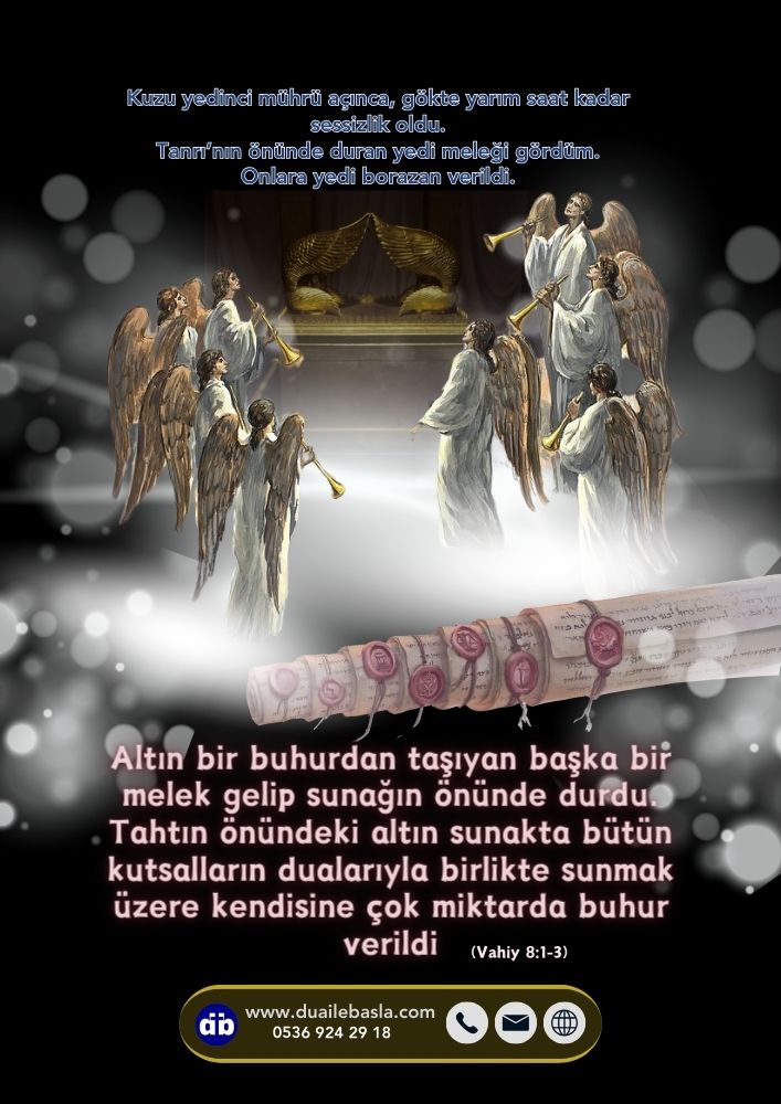 Vahiy 8 Tanrı’nın önünde duran yedi meleği gördüm