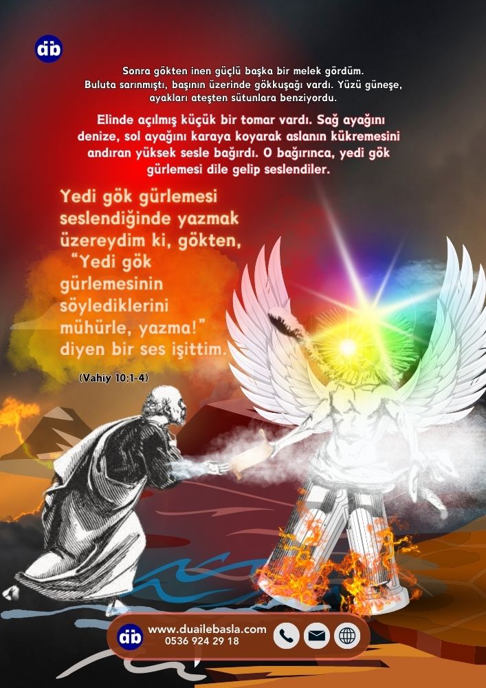 Vahiy 10 Gökten inen güçlü başka bir melek gördüm