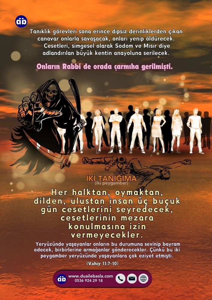 Vahiy 11 Dipsiz derinliklerden çıkan canavar onlarla savaşacak, onları yenip öldürecek