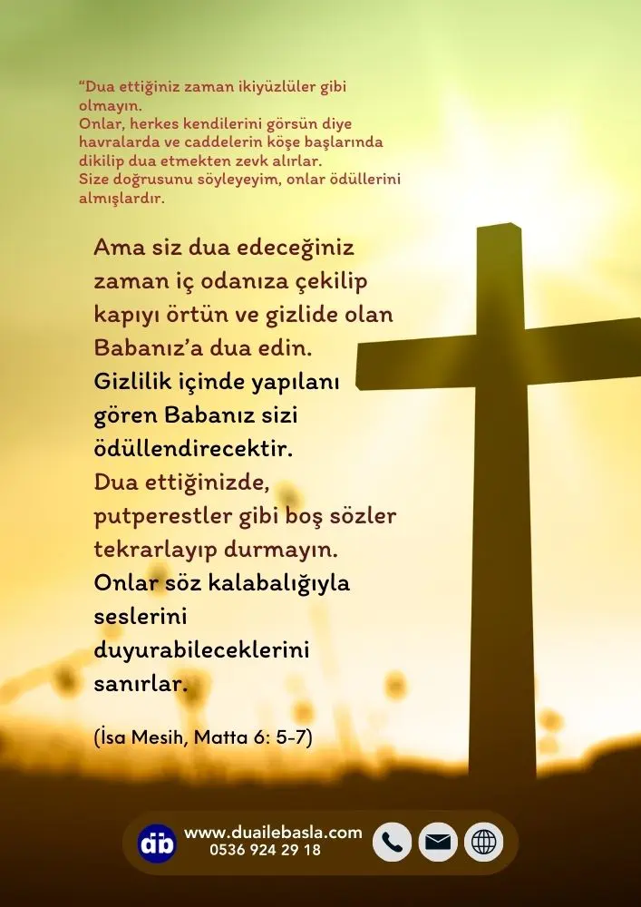 Dua ettiğinizde (Matta 6: 5-7)