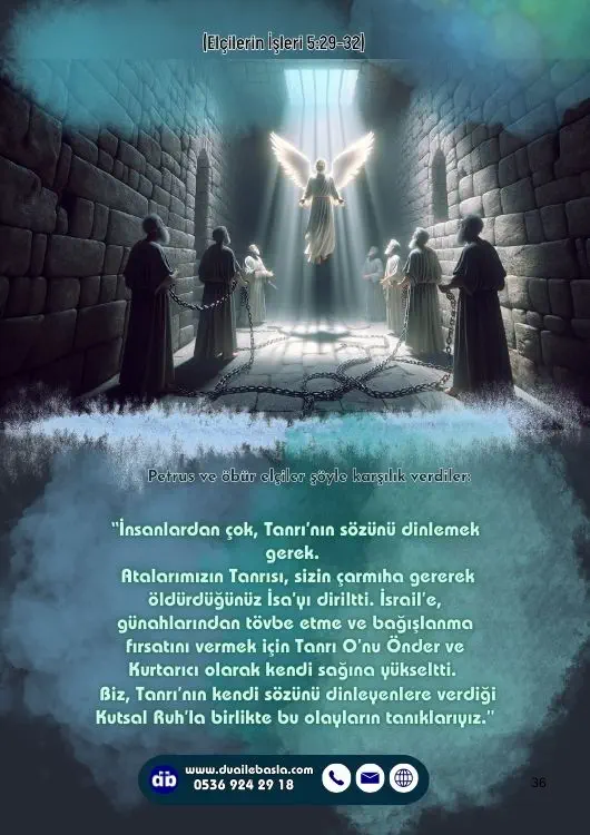 (Elçilerin İşlerin 5: 29-32) İnsanlardan çok, Tanrı’nın sözünü dinlemek gerek.